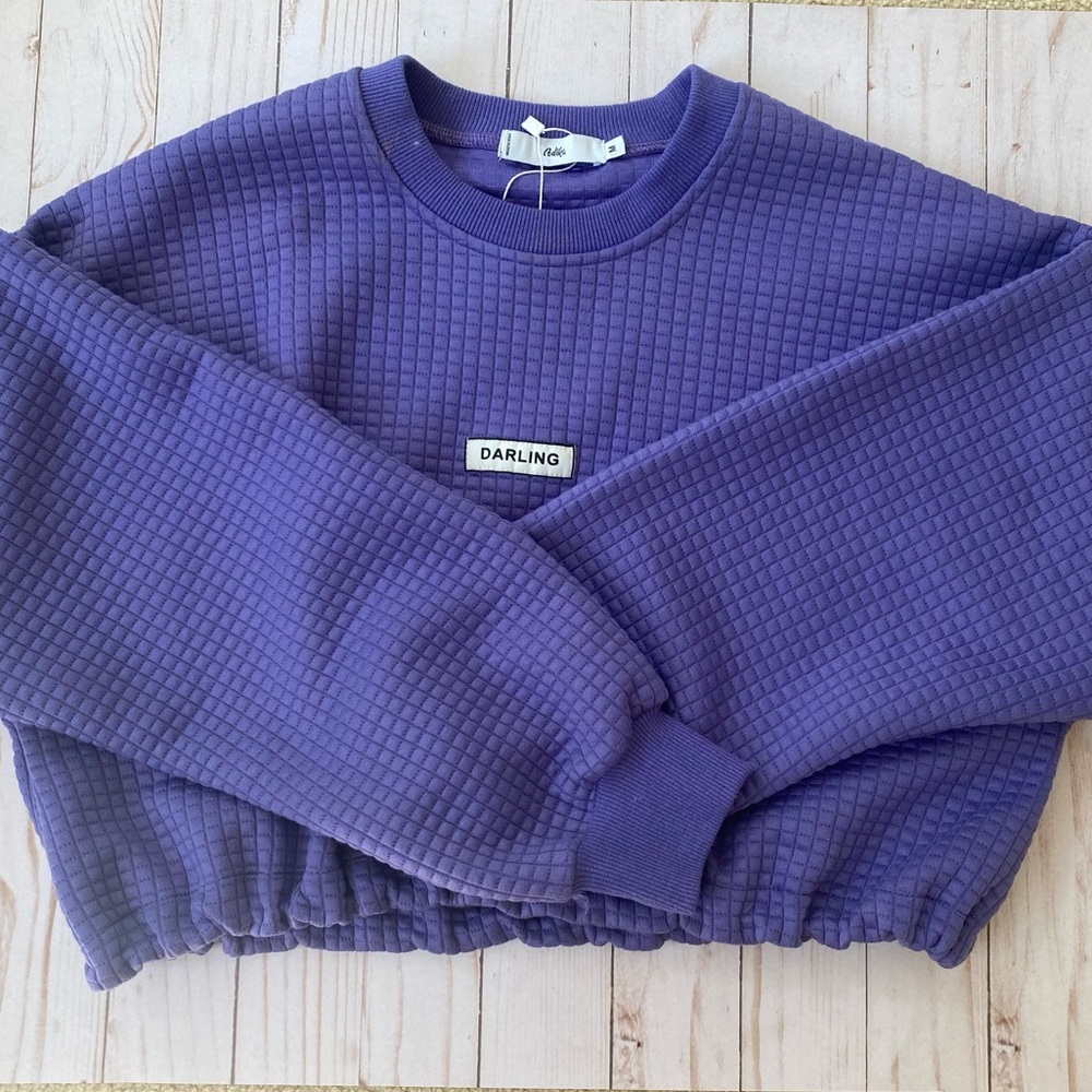 Adika “Darling” Purple Cropped Crew Neck